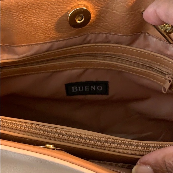 Bueno Two-Tone Handbag with Chain Accent - Picture 7 of 9